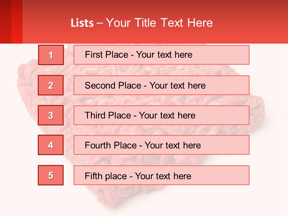 A Large Piece Of Ground Beef On A White Background PowerPoint Template