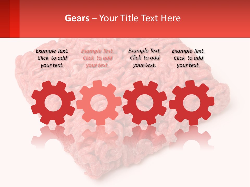 A Large Piece Of Ground Beef On A White Background PowerPoint Template