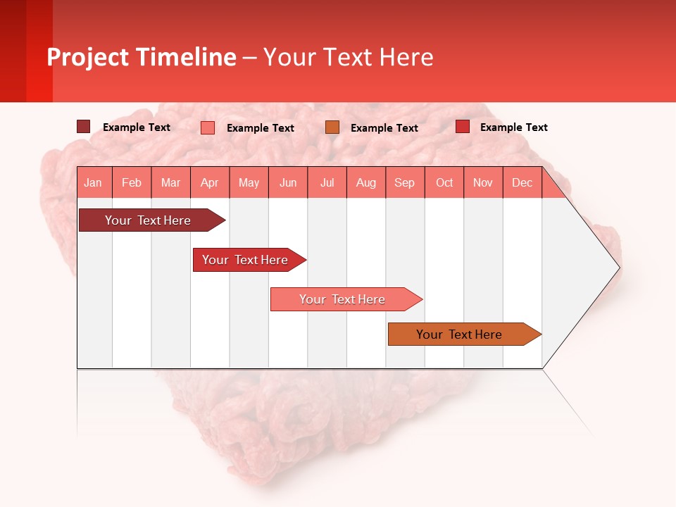 A Large Piece Of Ground Beef On A White Background PowerPoint Template