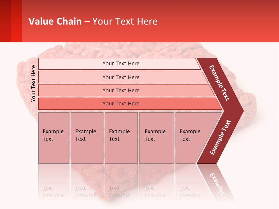 A Large Piece Of Ground Beef On A White Background PowerPoint Template