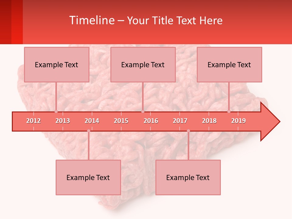 A Large Piece Of Ground Beef On A White Background PowerPoint Template