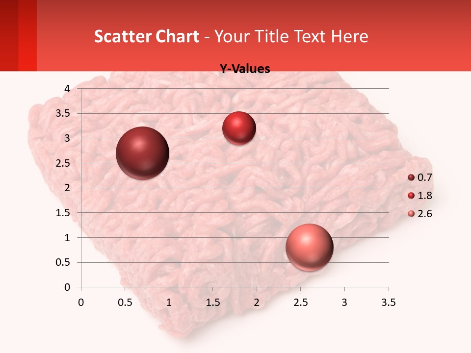 A Large Piece Of Ground Beef On A White Background PowerPoint Template