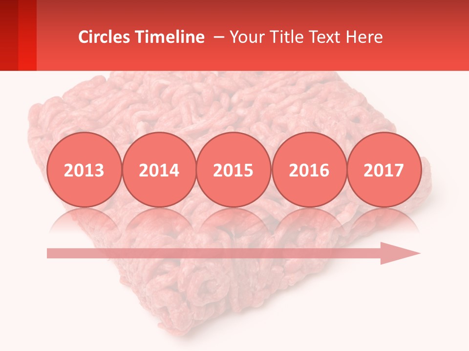 A Large Piece Of Ground Beef On A White Background PowerPoint Template