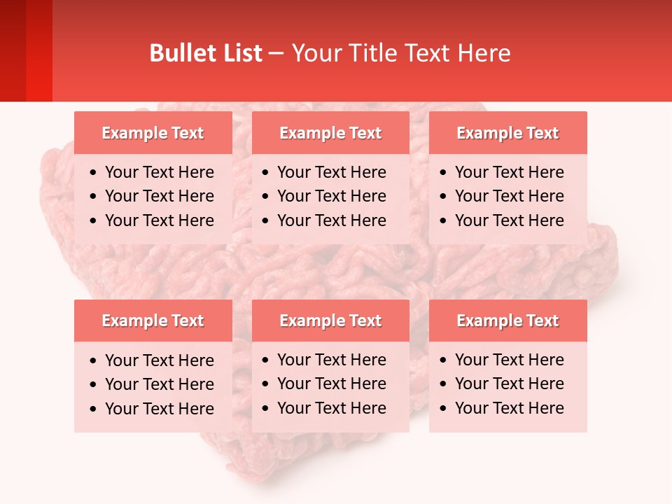 A Large Piece Of Ground Beef On A White Background PowerPoint Template