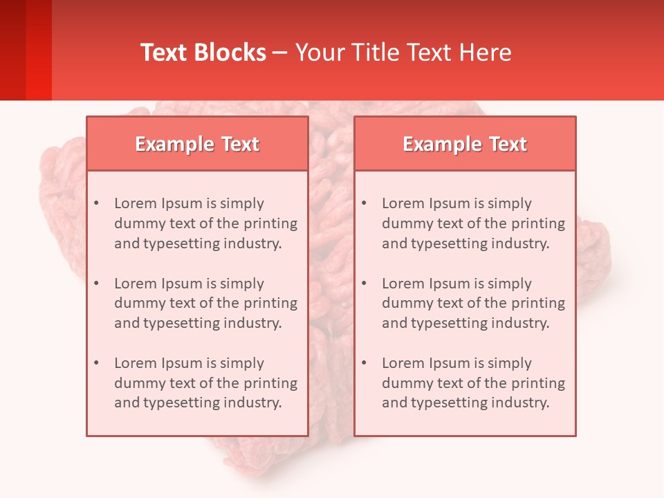 A Large Piece Of Ground Beef On A White Background PowerPoint Template
