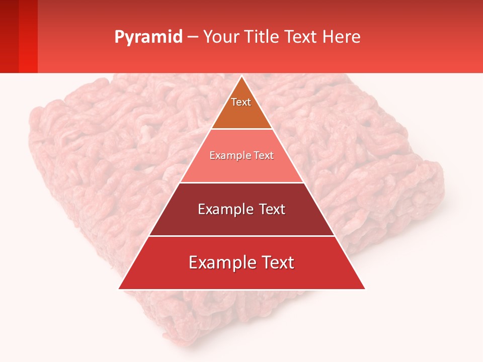 A Large Piece Of Ground Beef On A White Background PowerPoint Template