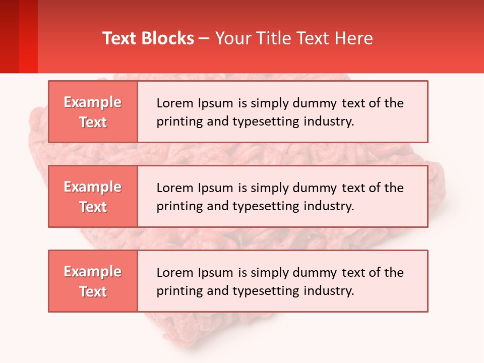 A Large Piece Of Ground Beef On A White Background PowerPoint Template