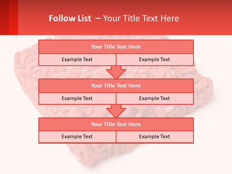 A Large Piece Of Ground Beef On A White Background PowerPoint Template