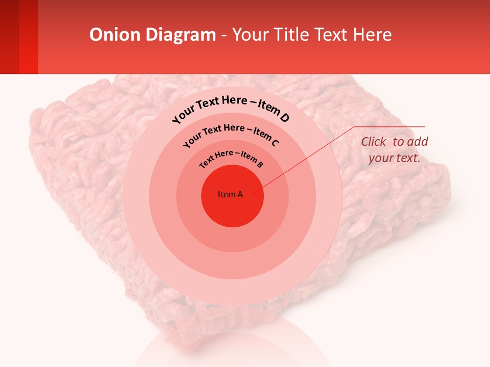 A Large Piece Of Ground Beef On A White Background PowerPoint Template