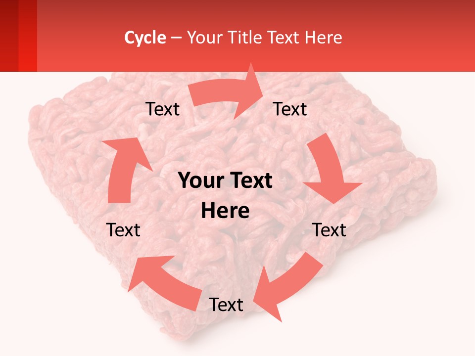 A Large Piece Of Ground Beef On A White Background PowerPoint Template