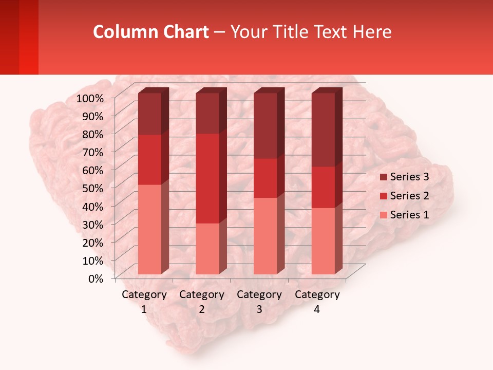 A Large Piece Of Ground Beef On A White Background PowerPoint Template