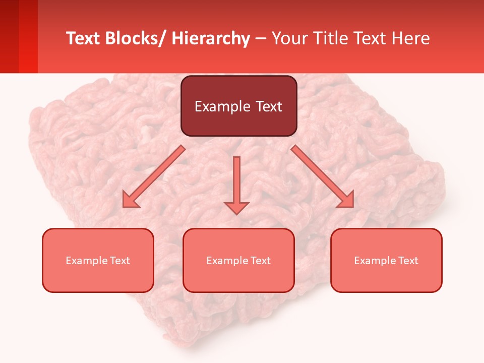 A Large Piece Of Ground Beef On A White Background PowerPoint Template