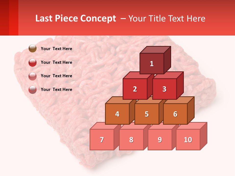 A Large Piece Of Ground Beef On A White Background PowerPoint Template