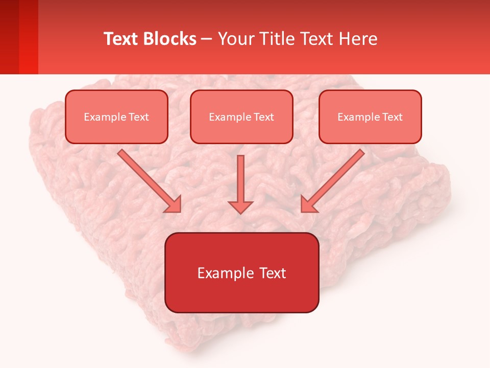 A Large Piece Of Ground Beef On A White Background PowerPoint Template