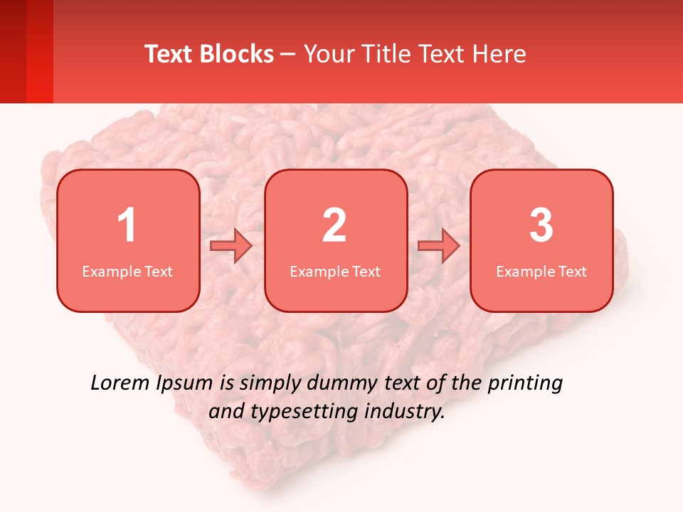 A Large Piece Of Ground Beef On A White Background PowerPoint Template