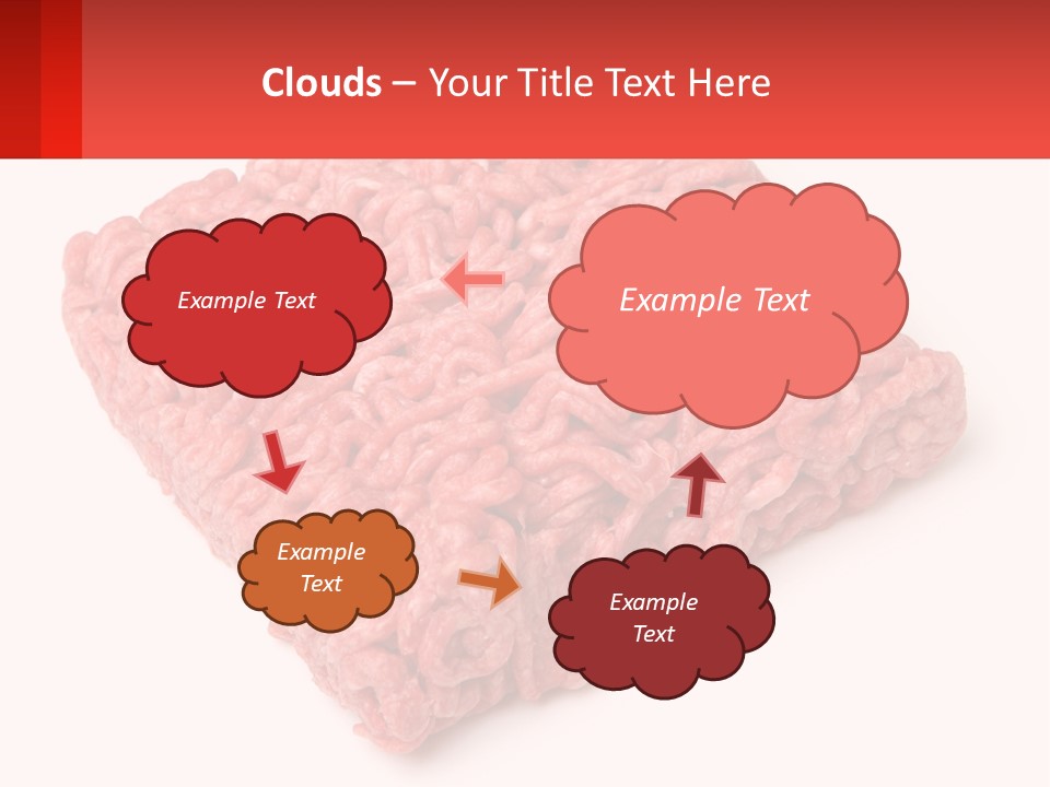 A Large Piece Of Ground Beef On A White Background PowerPoint Template