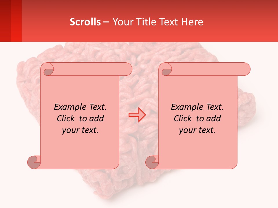 A Large Piece Of Ground Beef On A White Background PowerPoint Template