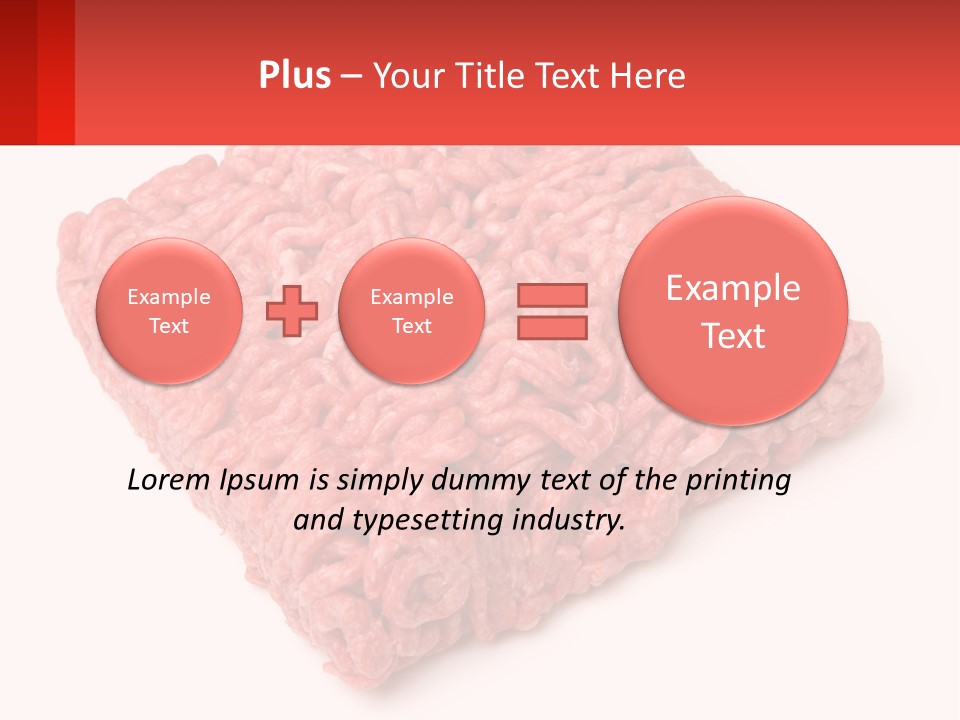A Large Piece Of Ground Beef On A White Background PowerPoint Template