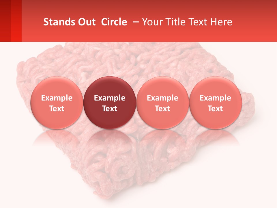 A Large Piece Of Ground Beef On A White Background PowerPoint Template