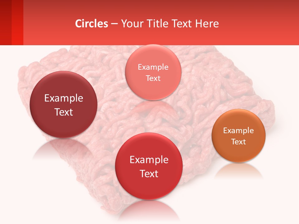 A Large Piece Of Ground Beef On A White Background PowerPoint Template