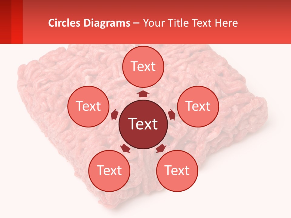 A Large Piece Of Ground Beef On A White Background PowerPoint Template
