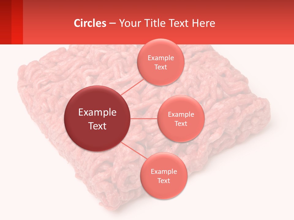 A Large Piece Of Ground Beef On A White Background PowerPoint Template