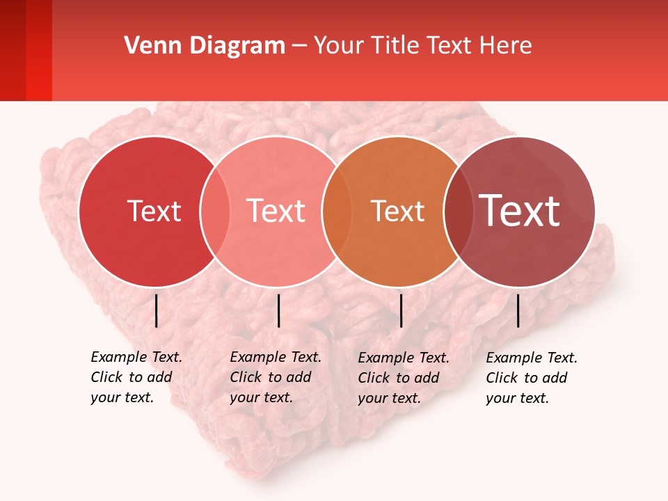 A Large Piece Of Ground Beef On A White Background PowerPoint Template