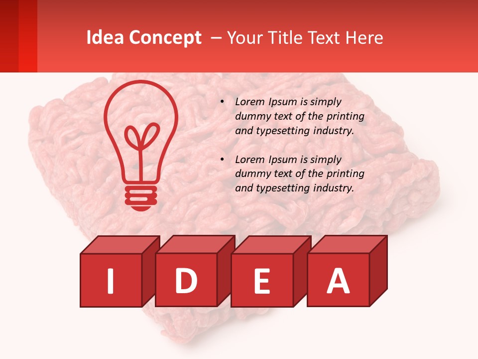 A Large Piece Of Ground Beef On A White Background PowerPoint Template
