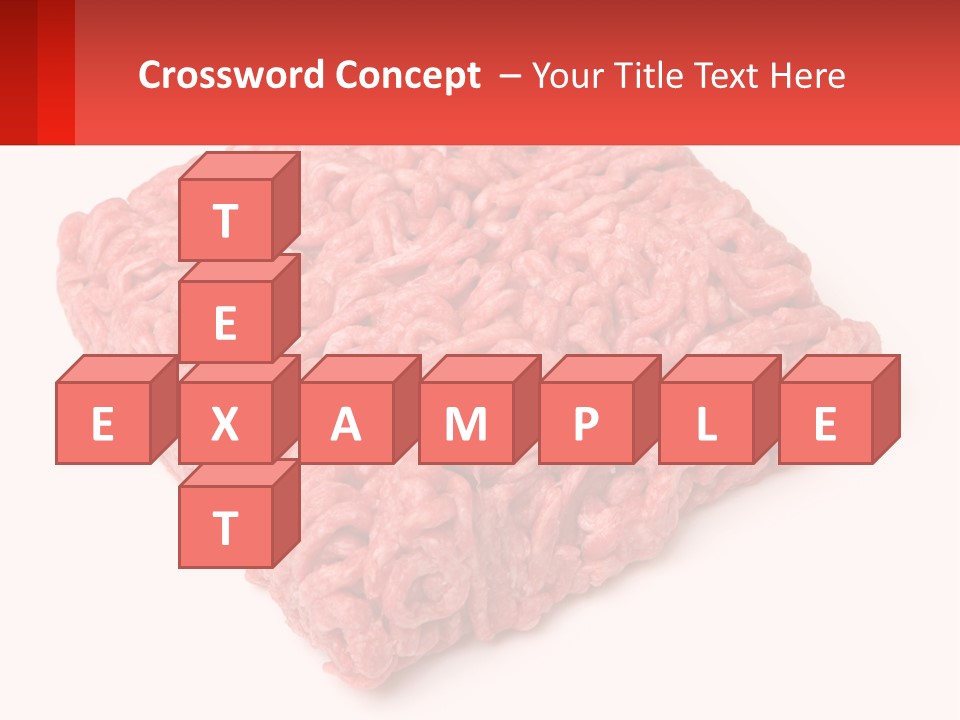 A Large Piece Of Ground Beef On A White Background PowerPoint Template