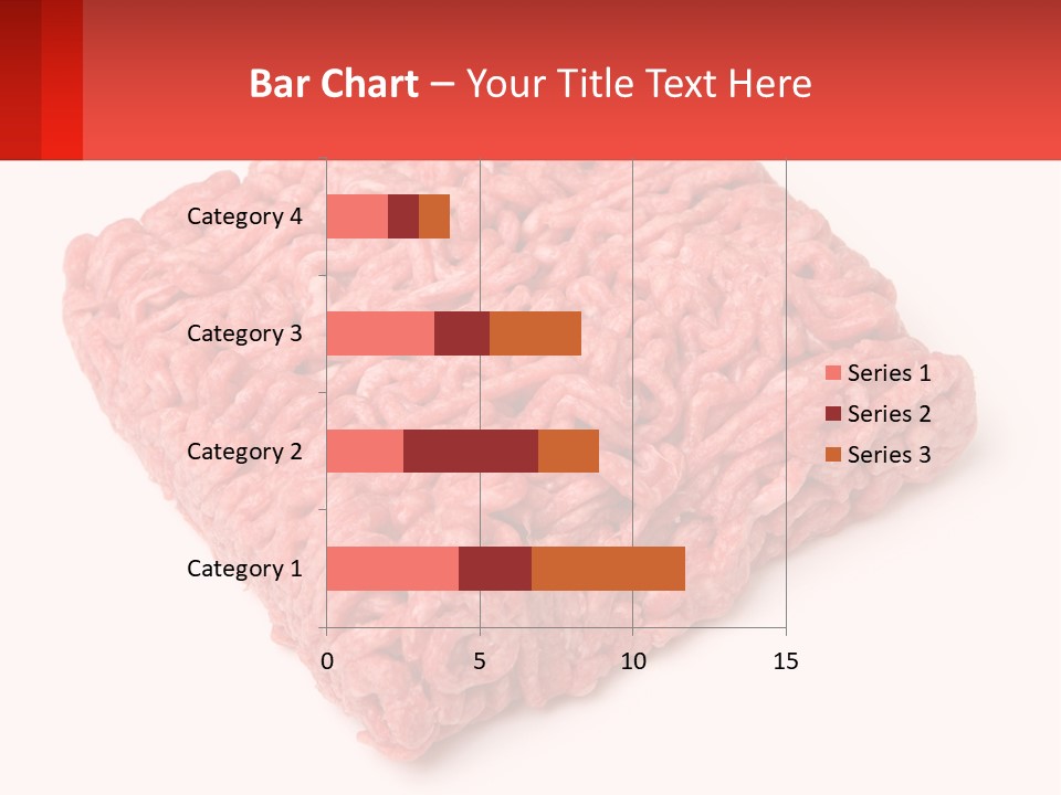 A Large Piece Of Ground Beef On A White Background PowerPoint Template
