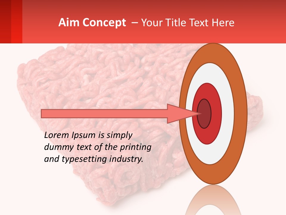 A Large Piece Of Ground Beef On A White Background PowerPoint Template