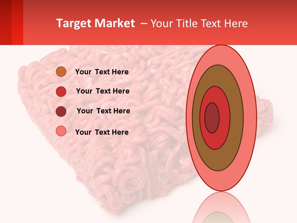 A Large Piece Of Ground Beef On A White Background PowerPoint Template