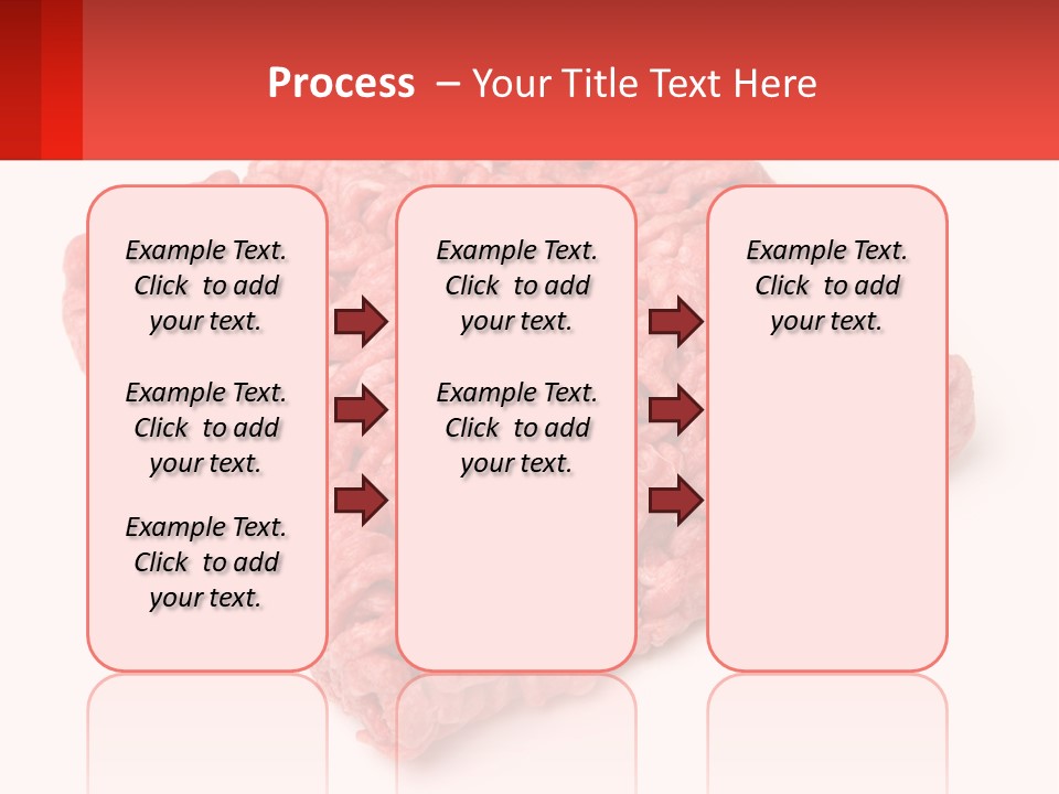 A Large Piece Of Ground Beef On A White Background PowerPoint Template