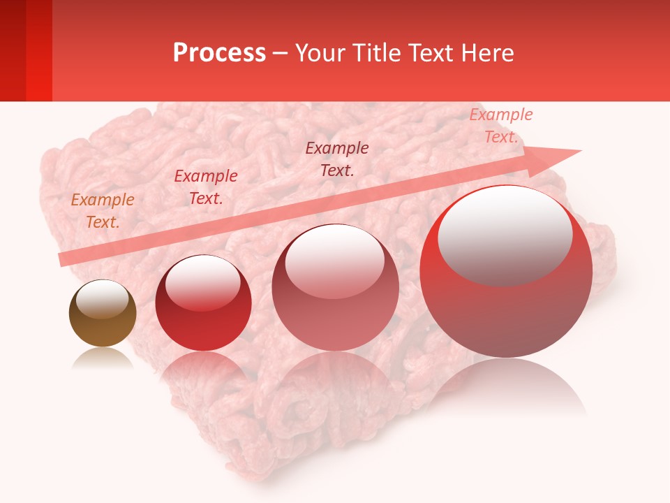 A Large Piece Of Ground Beef On A White Background PowerPoint Template