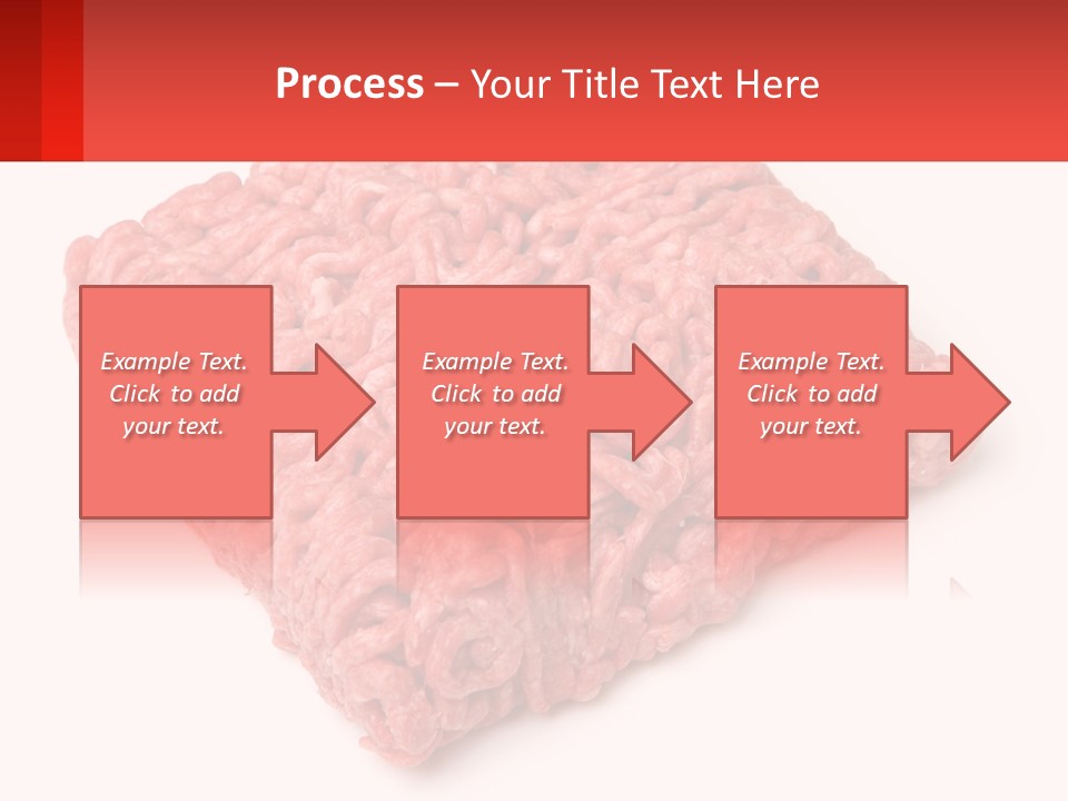 A Large Piece Of Ground Beef On A White Background PowerPoint Template