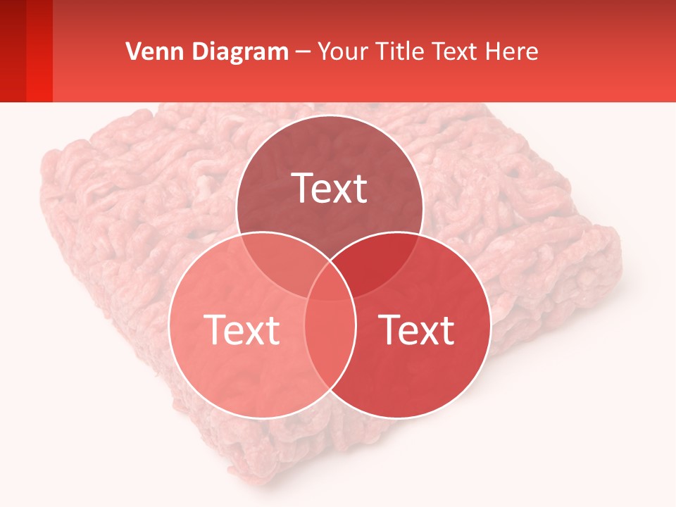 A Large Piece Of Ground Beef On A White Background PowerPoint Template