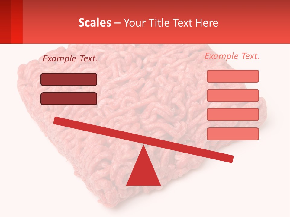 A Large Piece Of Ground Beef On A White Background PowerPoint Template