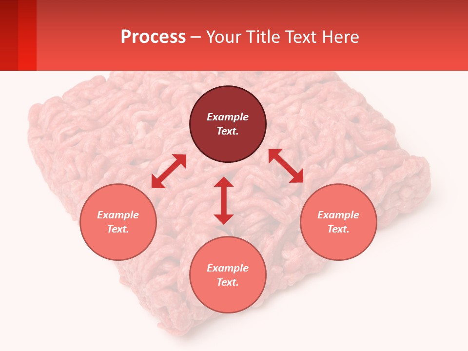 A Large Piece Of Ground Beef On A White Background PowerPoint Template