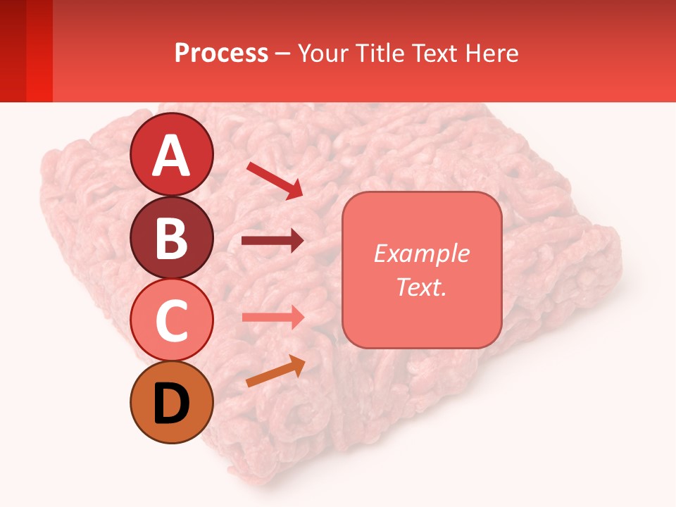 A Large Piece Of Ground Beef On A White Background PowerPoint Template