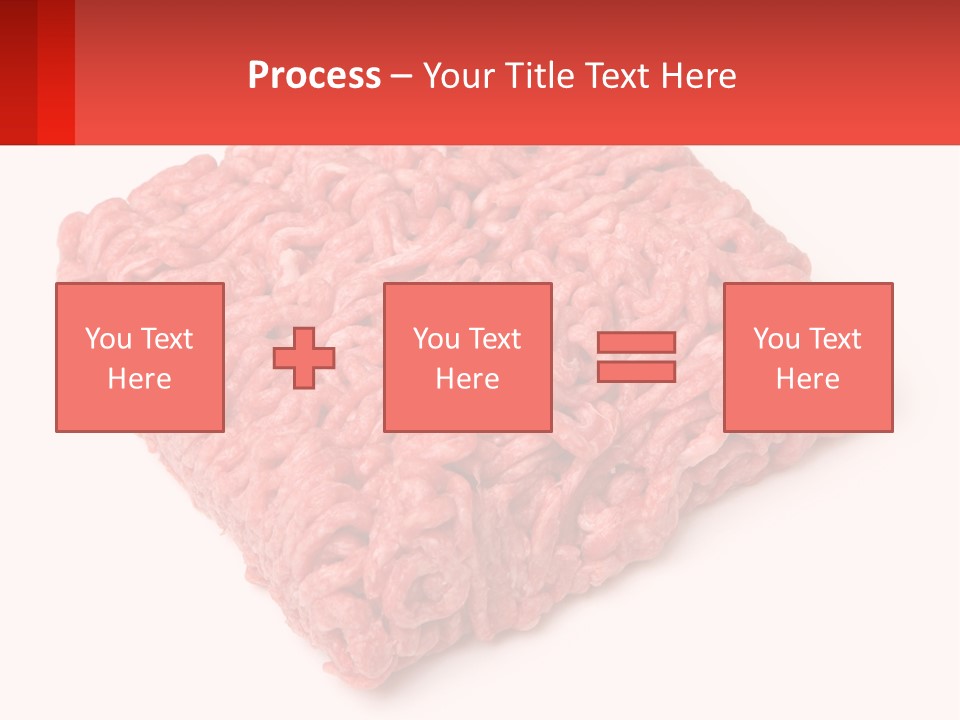 A Large Piece Of Ground Beef On A White Background PowerPoint Template