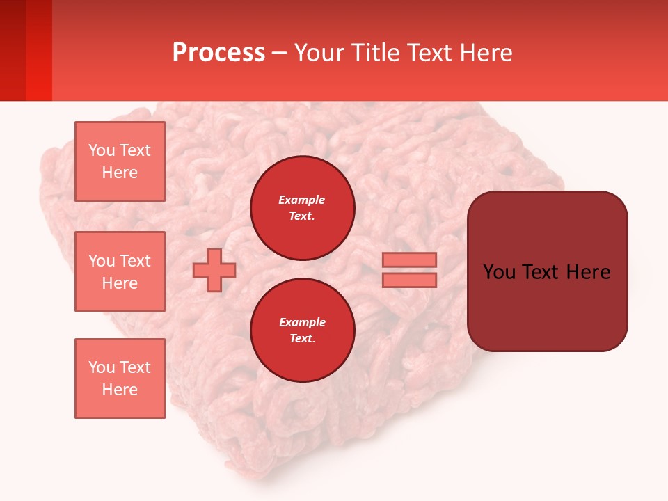 A Large Piece Of Ground Beef On A White Background PowerPoint Template