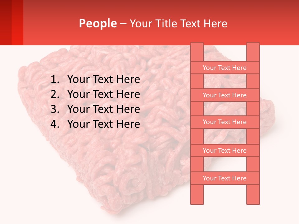 A Large Piece Of Ground Beef On A White Background PowerPoint Template