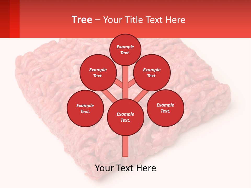 A Large Piece Of Ground Beef On A White Background PowerPoint Template