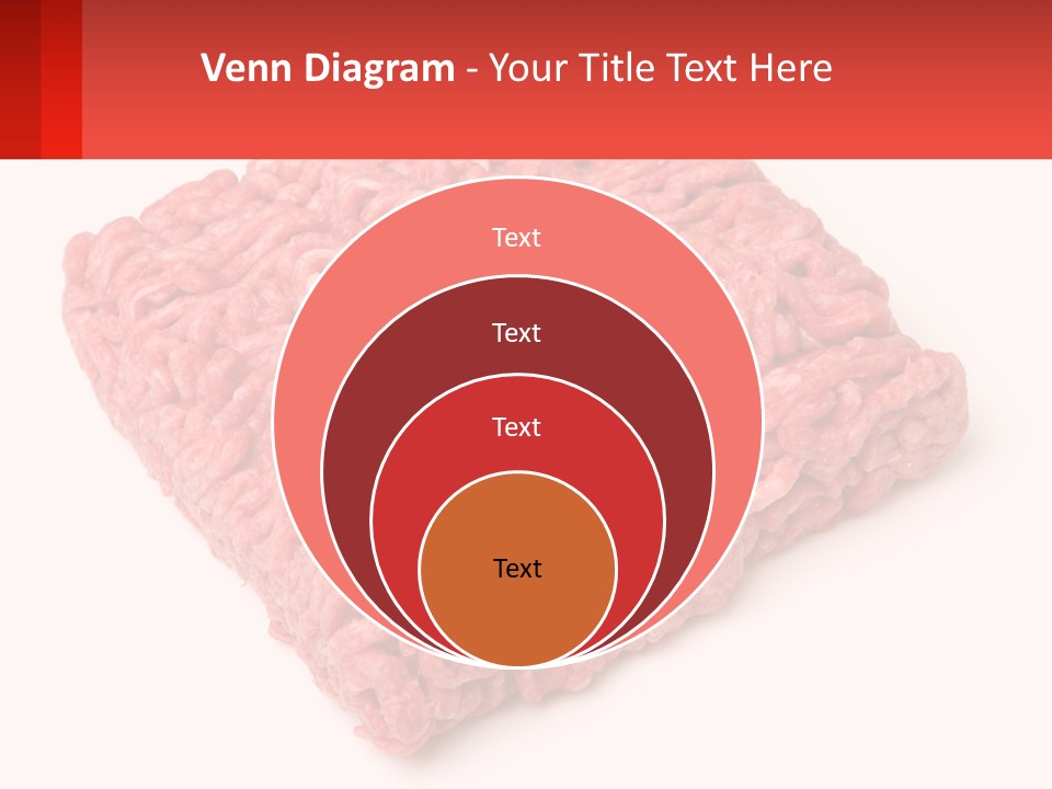 A Large Piece Of Ground Beef On A White Background PowerPoint Template