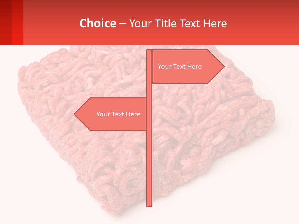 A Large Piece Of Ground Beef On A White Background PowerPoint Template