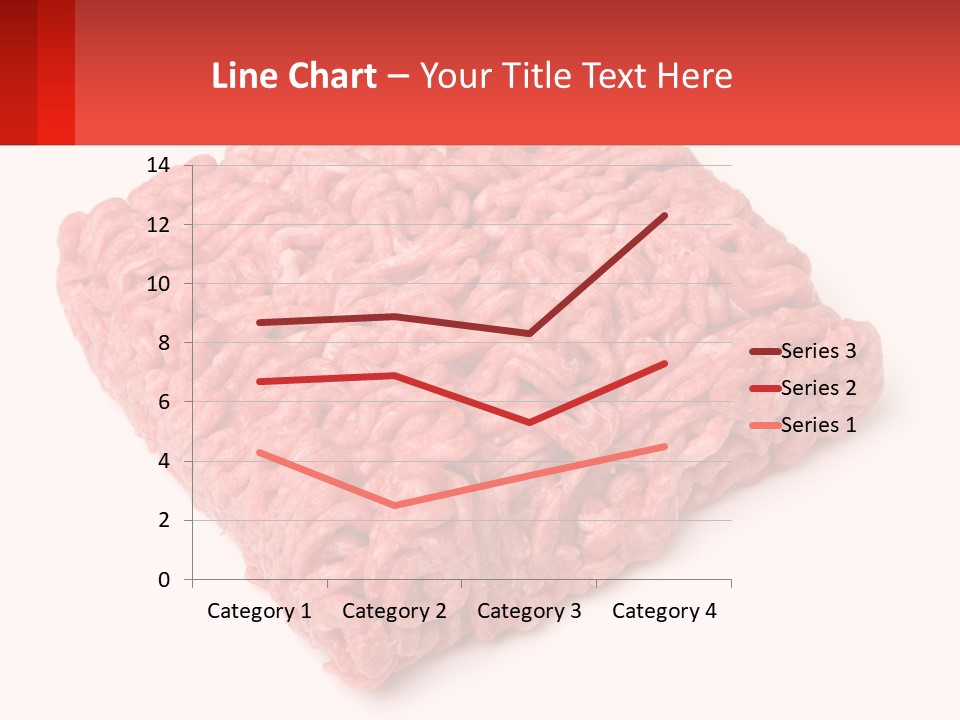 A Large Piece Of Ground Beef On A White Background PowerPoint Template