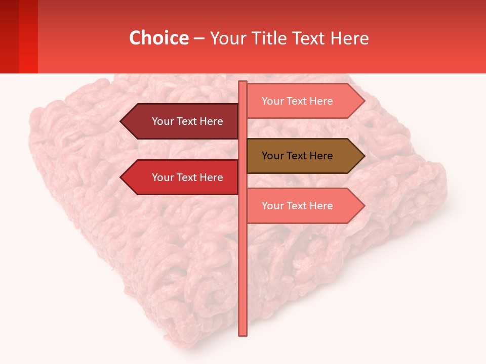 A Large Piece Of Ground Beef On A White Background PowerPoint Template