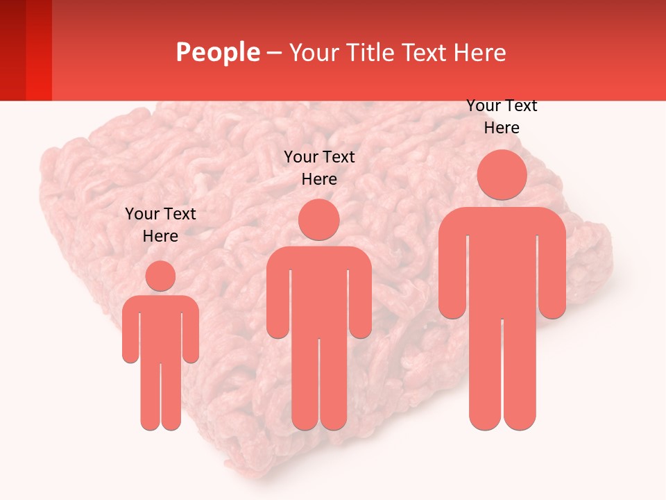 A Large Piece Of Ground Beef On A White Background PowerPoint Template