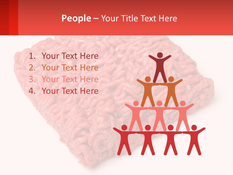 A Large Piece Of Ground Beef On A White Background PowerPoint Template