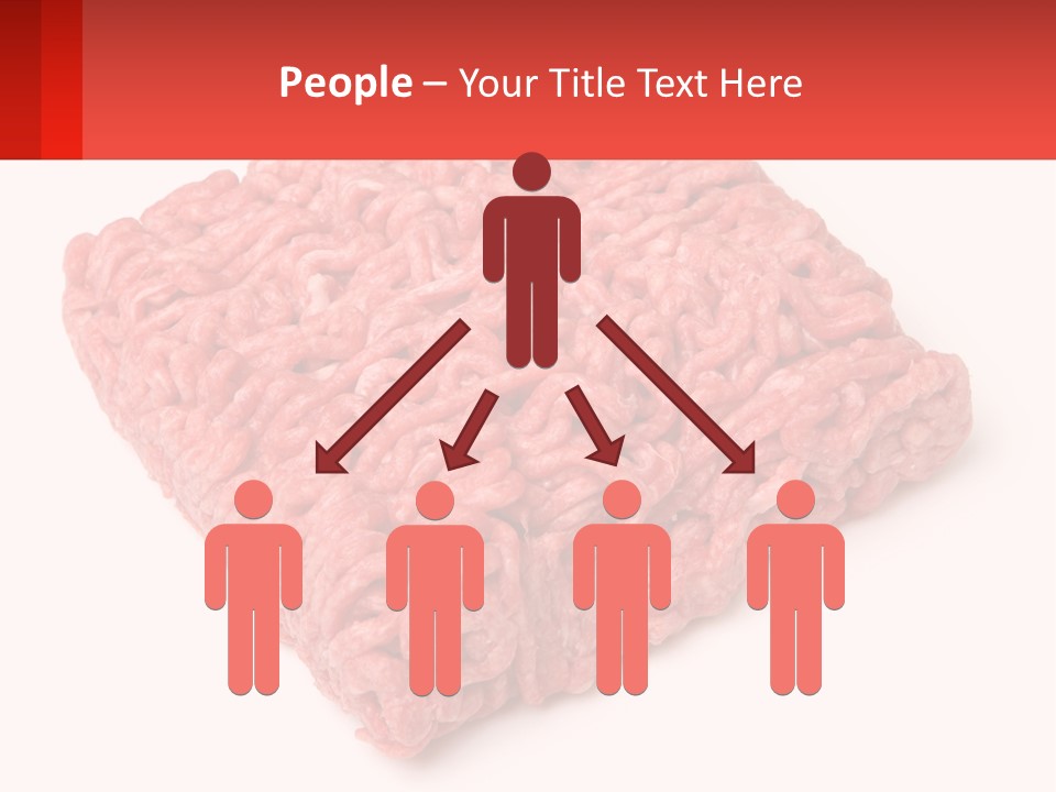 A Large Piece Of Ground Beef On A White Background PowerPoint Template